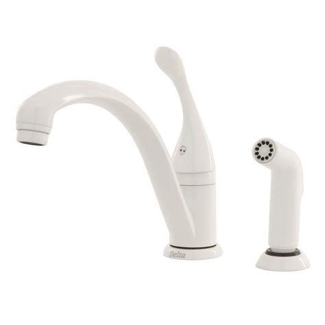 delta white|White Kitchen Faucets .